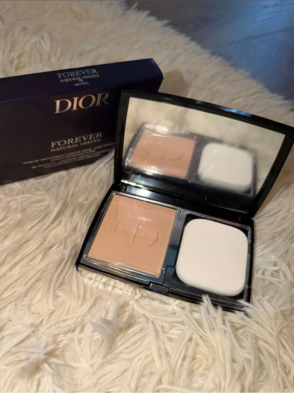 Dior Forever Natural Velvet Compact Powder - Beige with White Sponge 1N